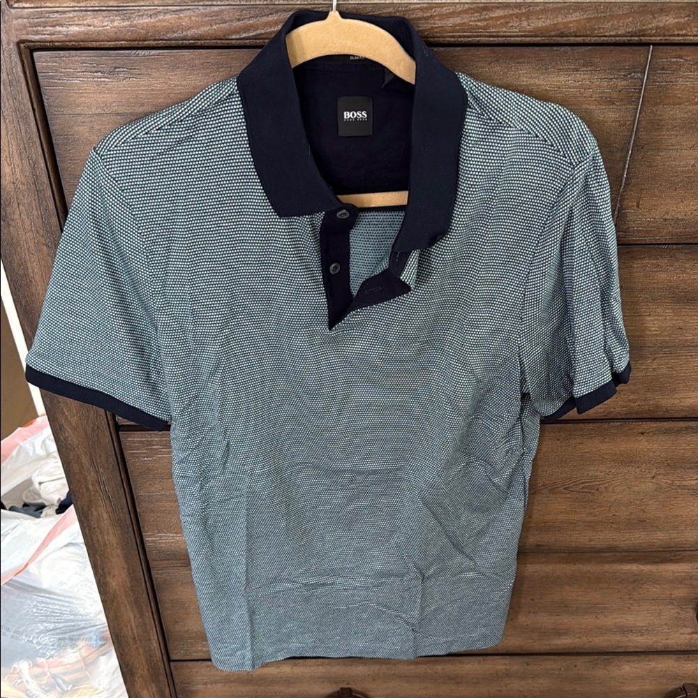 BOSS Men's Black Polo Shirt